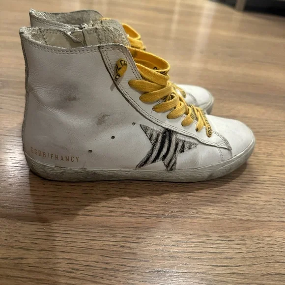 Golden goose boxer high top leather sneakers - Picture 3 of 3